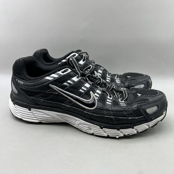 Nike Other - Nike P-6000 Running Shoes Men Size 9.5 Black White Mesh Comfort Cushion Sneakers